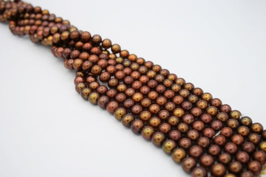 Loose Freshwater Pearl Strands Brown/Copper