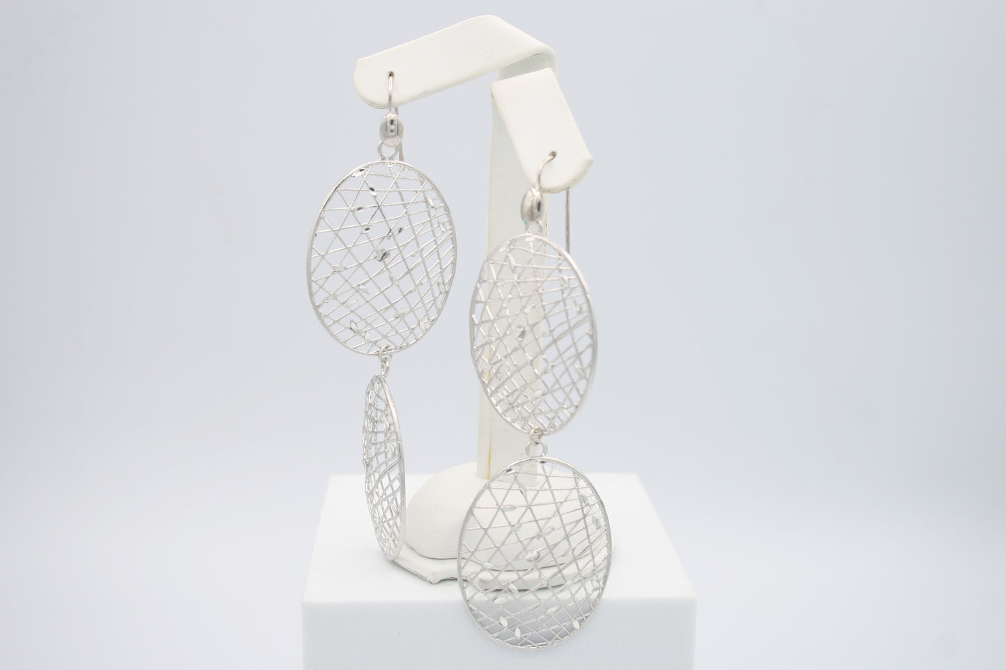 Double Lattice Dangle Earrings