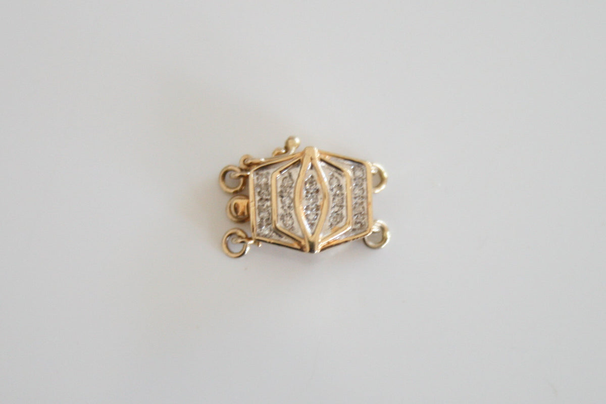 Two Strand Diamond Box Clasp