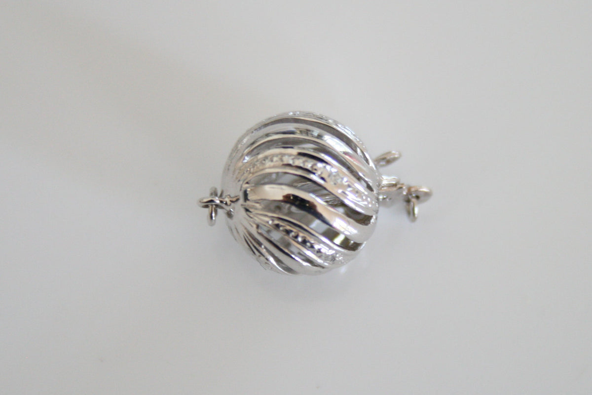 Twisted Diamond Ball Clasp
