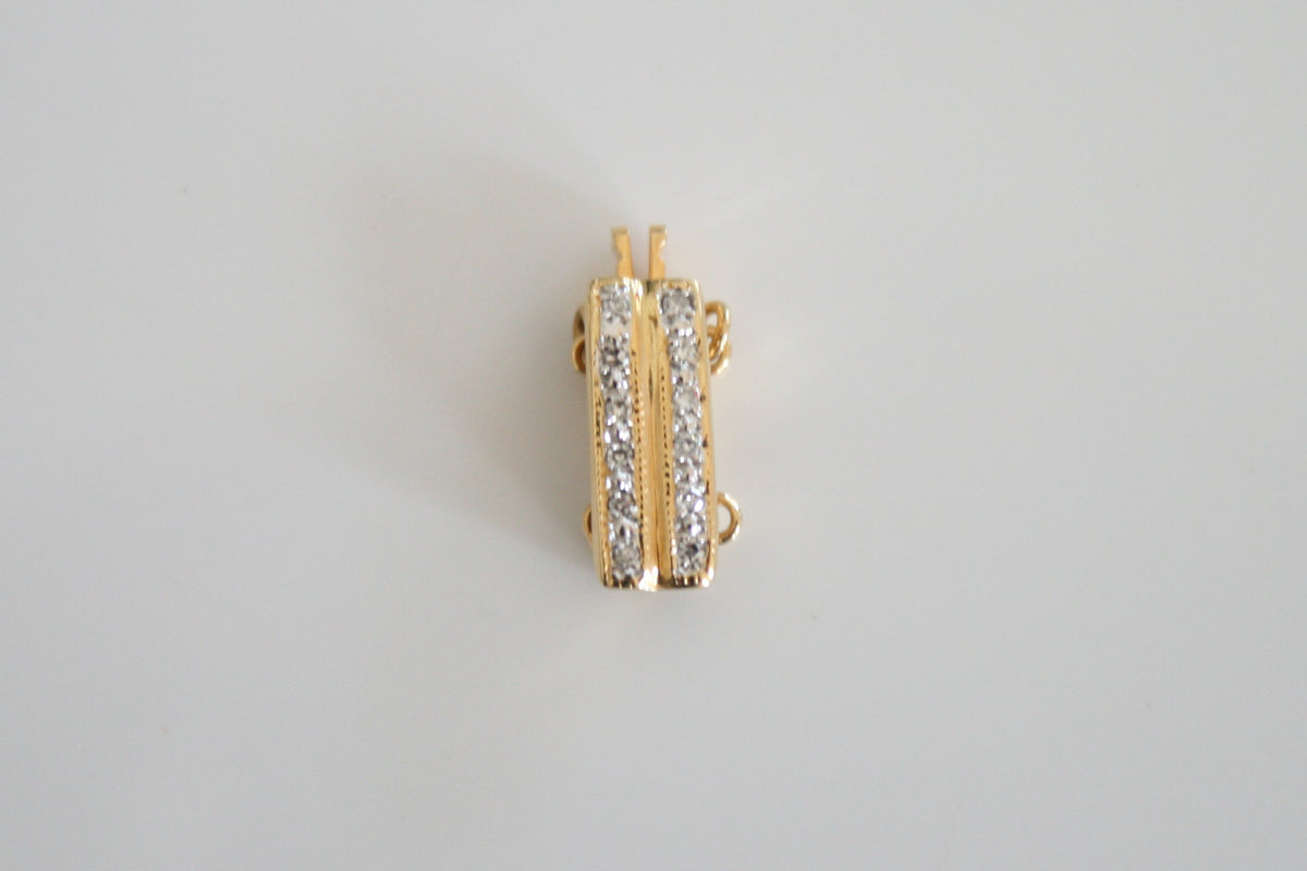 Two Strand Clasp with Diamonds