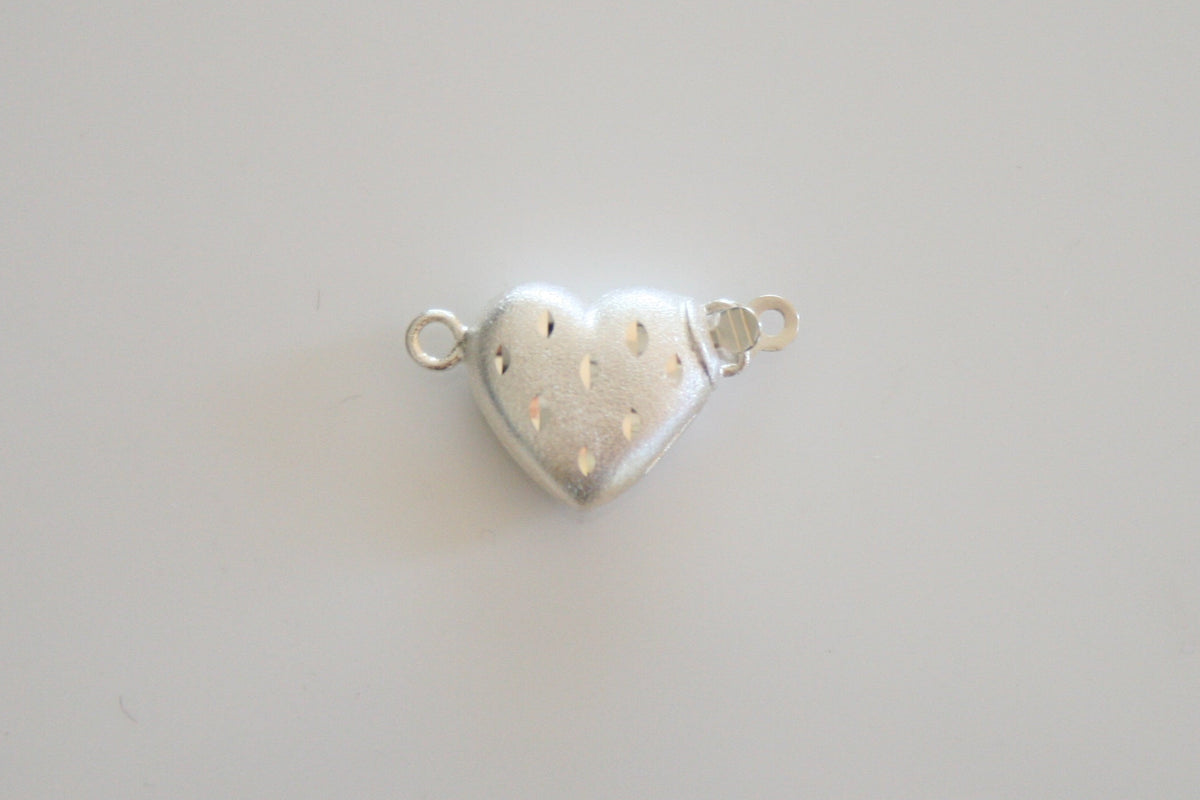 Heart Shape Sterling Silver Clasp