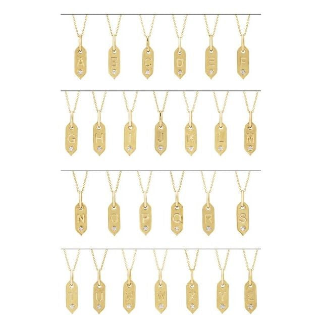 Initial Tag with Diamonds