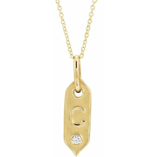 Initial Tag with Diamonds