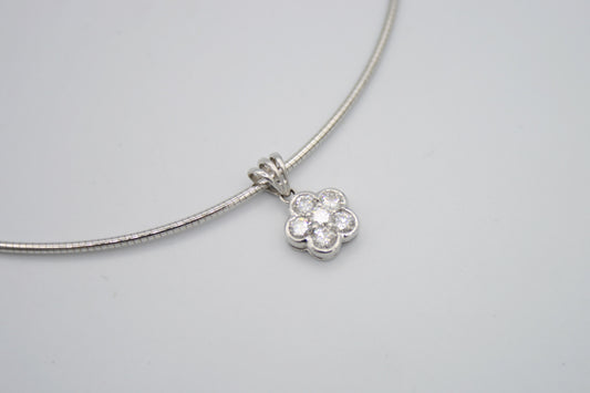 Diamond Flower Pendant