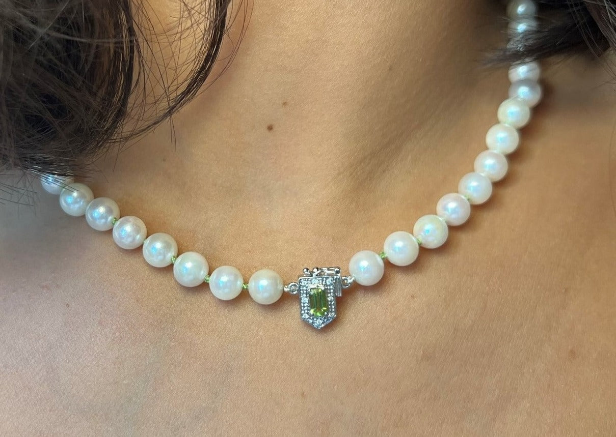 Green Akoya Necklace
