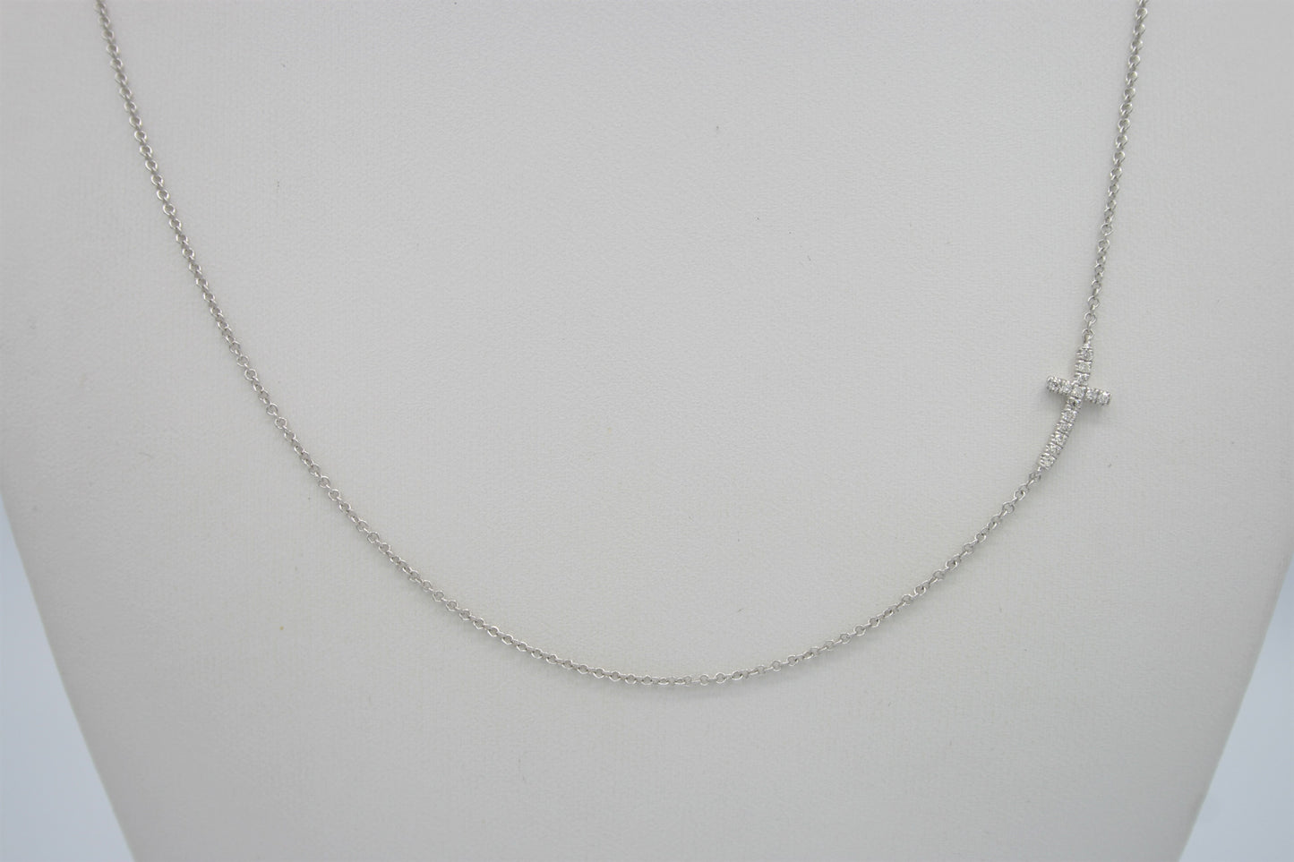 Petite Cross Diamond Necklace