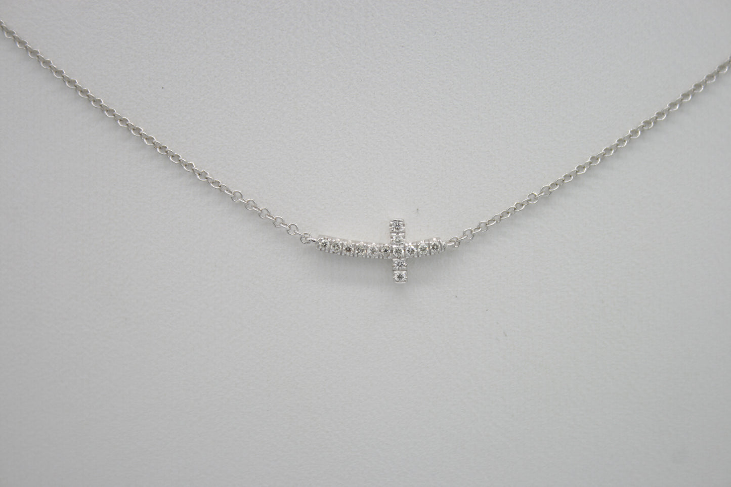 Petite Cross Diamond Necklace