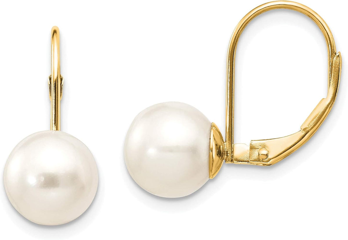 Lever Back Pearl Earrings