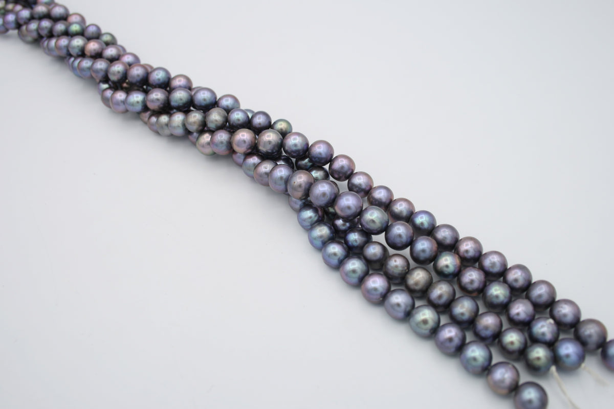 Loose Freshwater Pearl Strands Silver