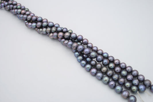 Loose Freshwater Pearl Strands Silver