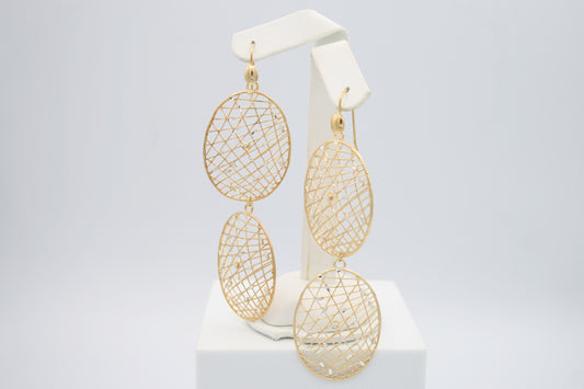 Double Lattice Dangle Earrings