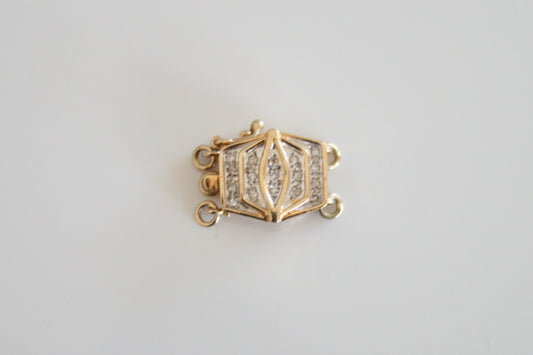 Two Strand Diamond Box Clasp