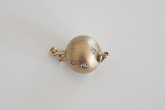 Satin Finish Diamond Ball Clasp