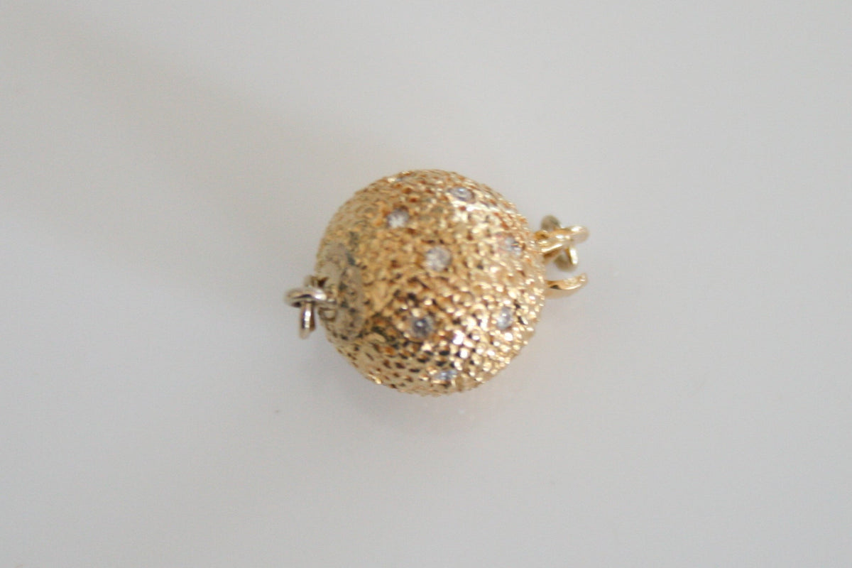 Textured Diamond Ball Clasp