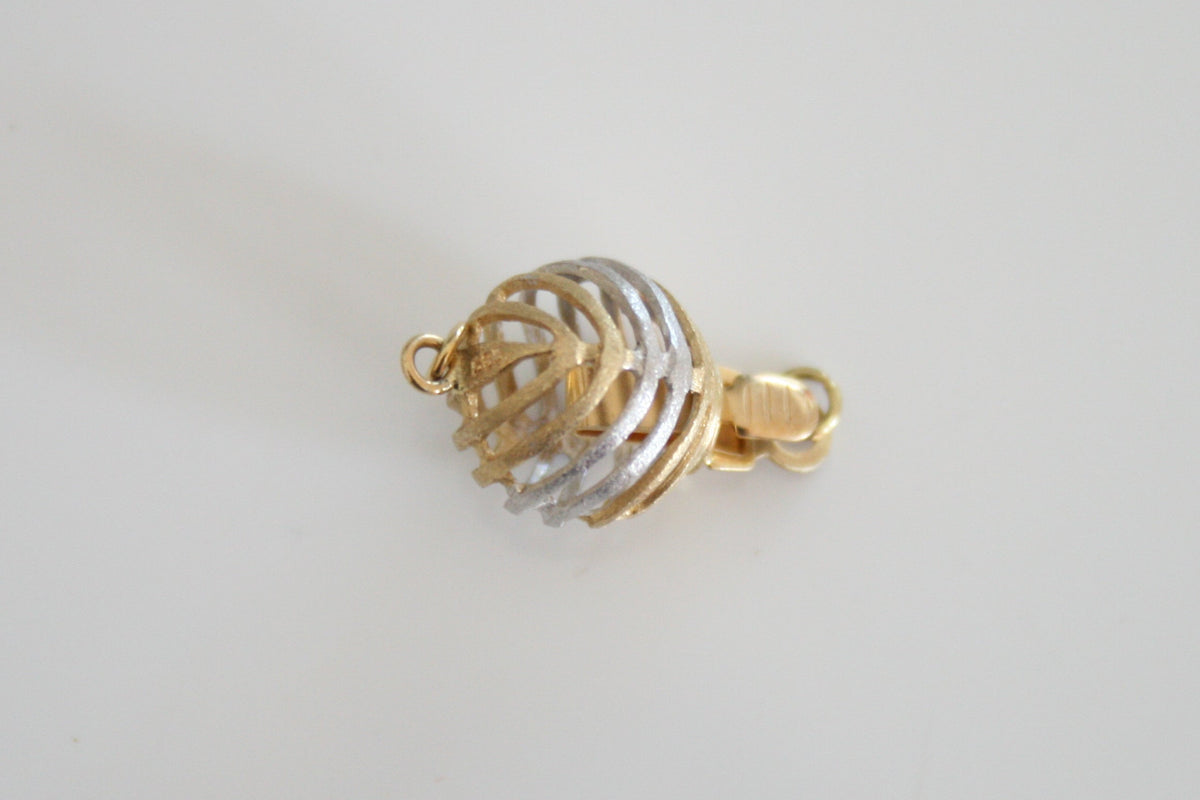 Two Tone Twist Ball Clasp