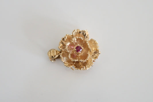 Flower Box Clasp with Ruby
