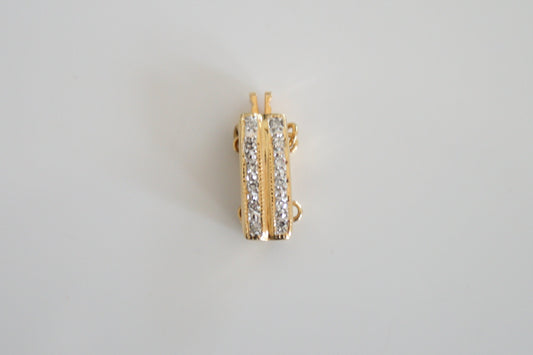 Two Strand Clasp with Diamonds