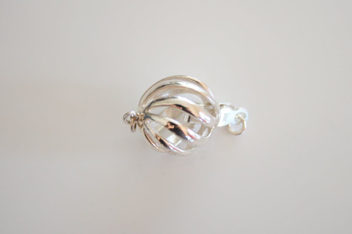 Sterling Silver Twisted Ball Clasp