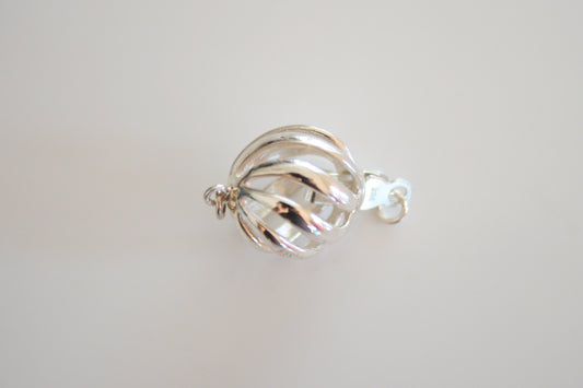 Sterling Silver Twisted Ball Clasp