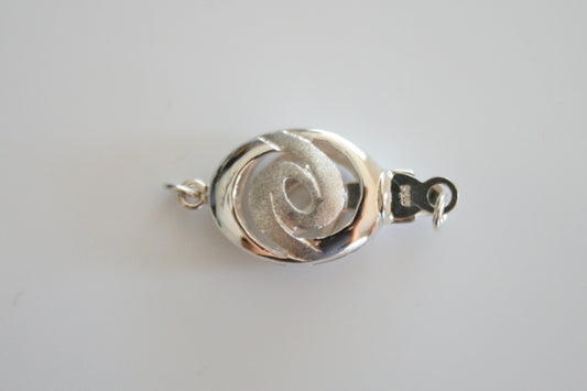Vortex Sterling Silver Oval Clasp