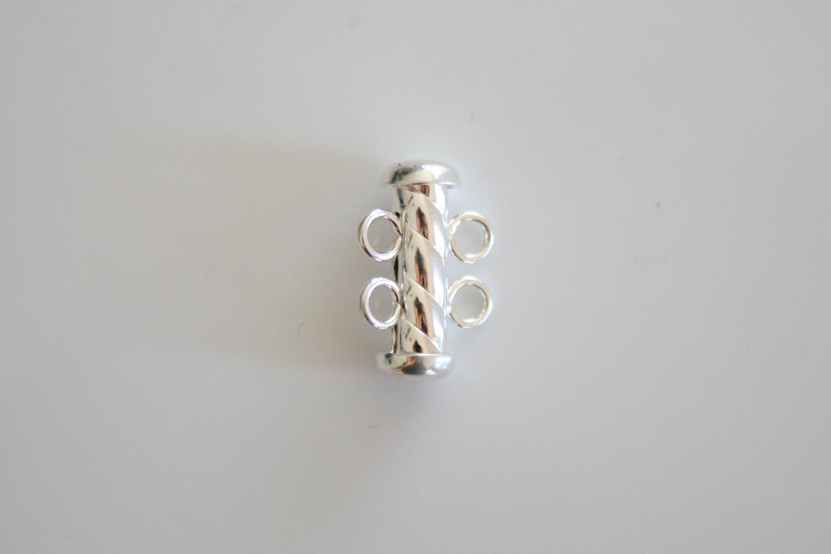 Two Strand Sterling Silver Slide Clasp