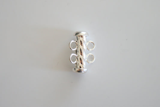 Two Strand Sterling Silver Slide Clasp