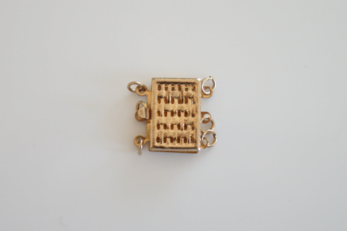 Three Strand Filigree Box Clasp Textured