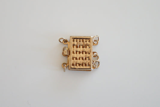 Three Strand Filigree Box Clasp Textured