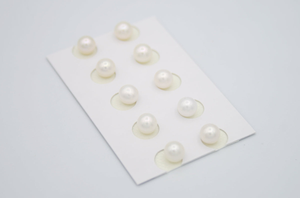Loose Freshwater Pearls Half Drilled