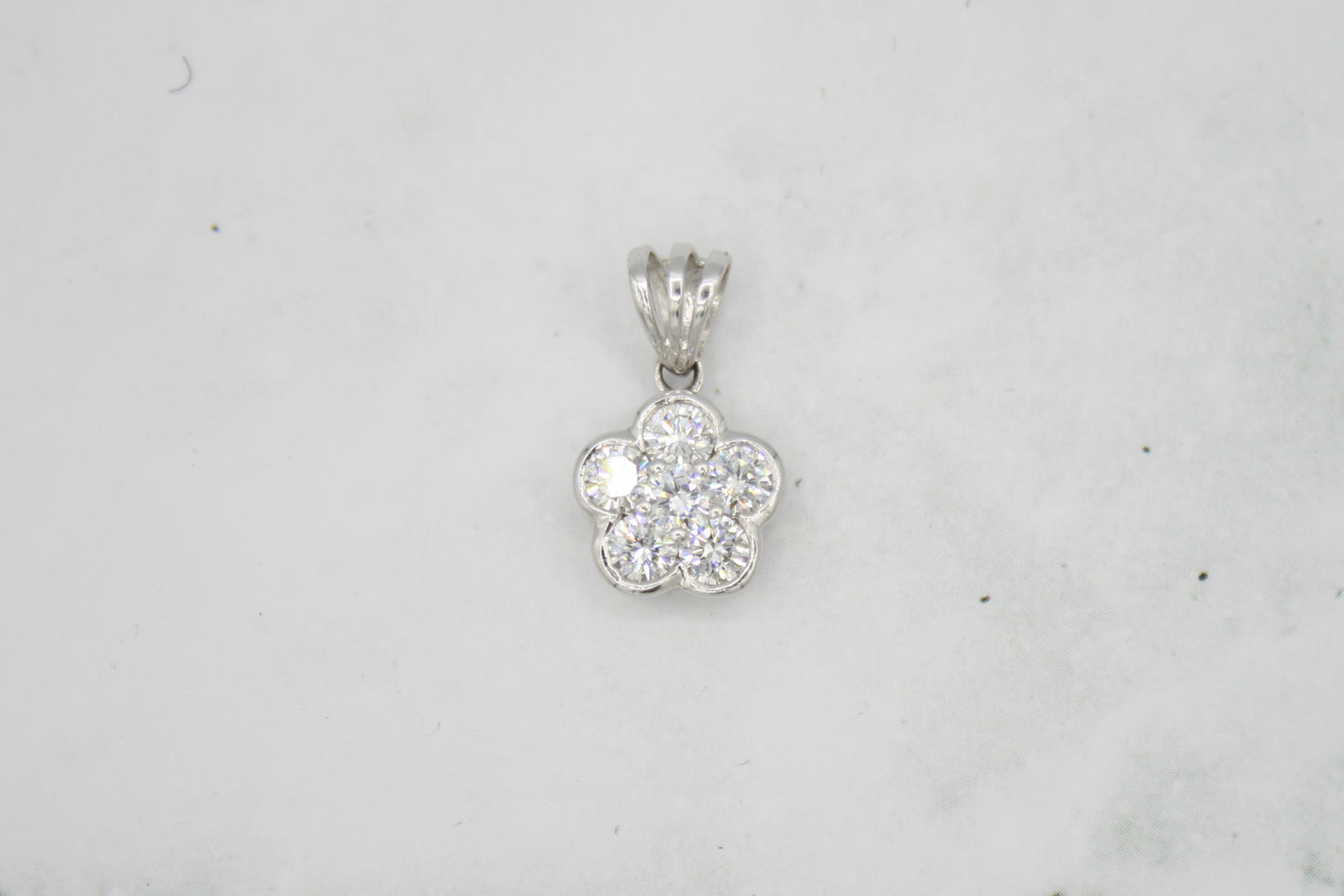 Diamond Flower Pendant