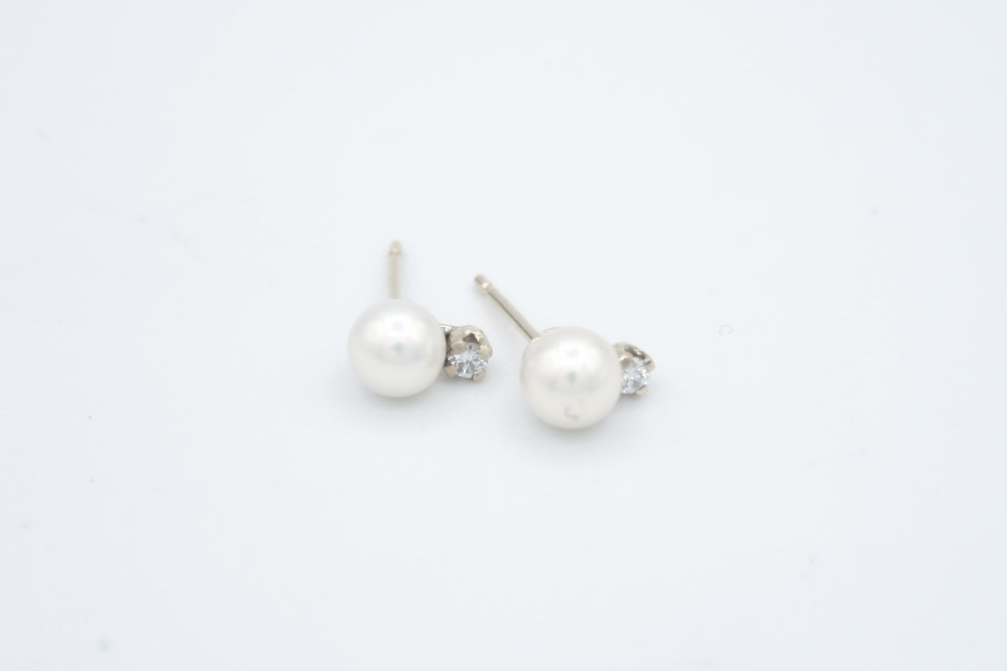 Akoya Pearl and Diamond Studs