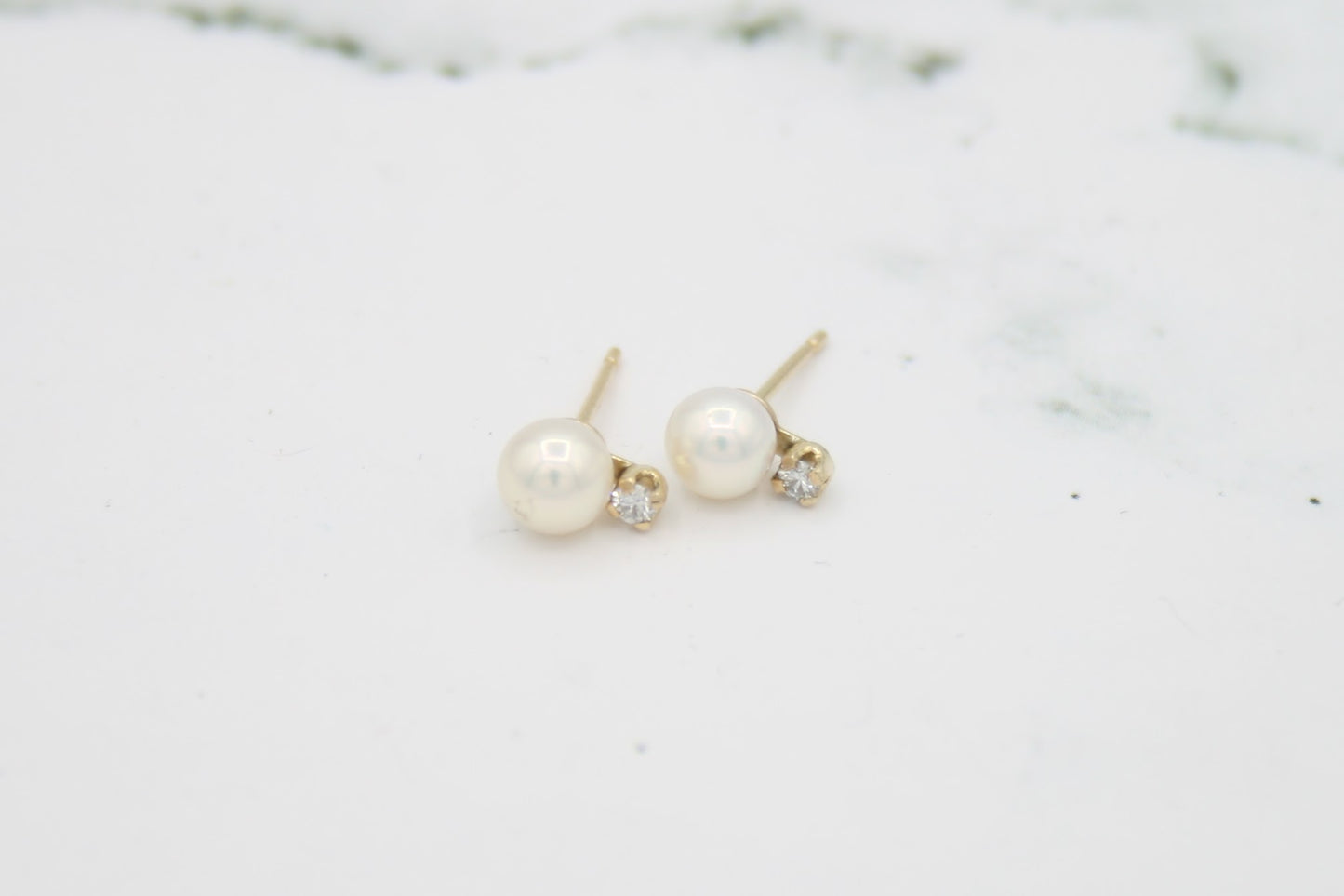 Akoya Pearl and Diamond Studs