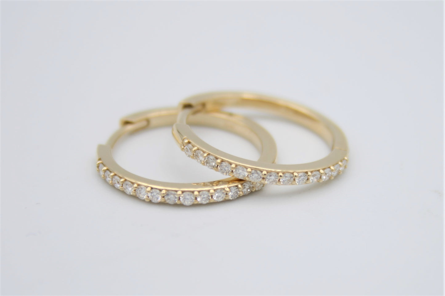 Diamond and Gold Hoops